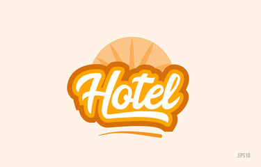 hotel orange color word text logo icon
