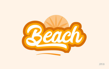 beach orange color word text logo icon