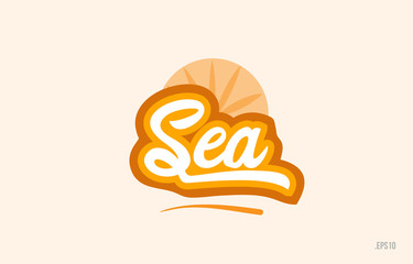 sea orange color word text logo icon