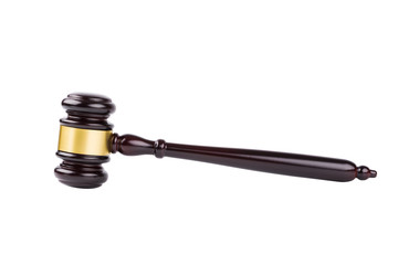 Gavel. Judge hammer on white background. mallet.