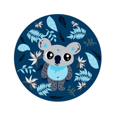 koala circle composition © levinanas