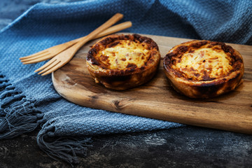 Quiche Lorraine with smoked bacon