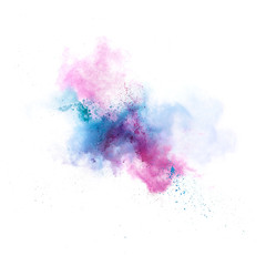 Colorful powders on white  background