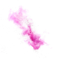 Colorful powders on white  background