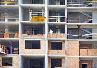 Construction worker on construction site.