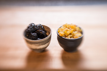 Prunes and raisins warm image