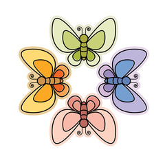 design with butterflies vector illustration