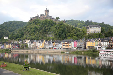 Cochem mit Reichsburg an der Mosel, Rheinland-Pfalz, Deutschland