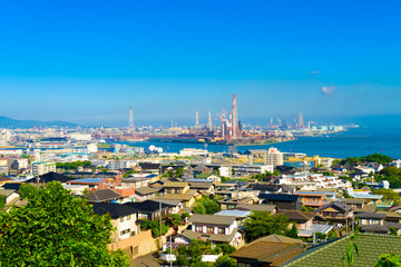 夏の北九州工業地帯