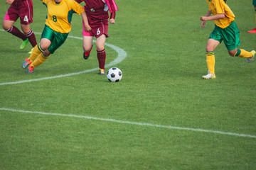 Obraz premium 女子サッカー試合風景