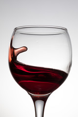 Awesom Red wine in Wineglass with splash