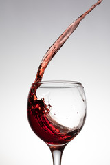 Awesom Red wine in Wineglass with splash