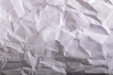 crumpled paper white background