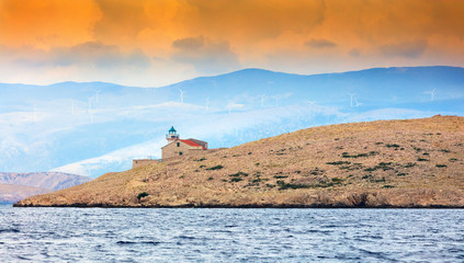 Chorwacja Wyspa Pryvić Latarnia Morska 