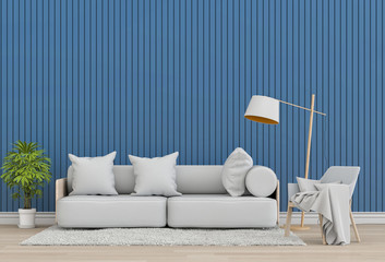 Living room interior in modern style, 3d render