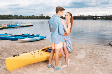 Falling in love. Beautiful blonde-haired woman falling in love with handsome prosperous businessman © Viacheslav Yakobchuk