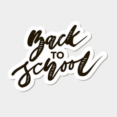 Back to school Phrase Vector Lettering Calligraphy Autumn