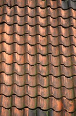 rote Dachpfannen Hintergrund