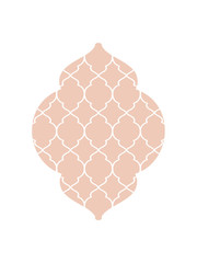 Moroccan motif in the trending color of rose gold