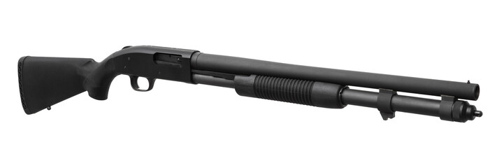 Gun.Shotgun isolated on white