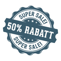 Obraz premium Super Sale! 50% Rabatt Siegel