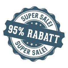 Fototapeta premium Super Sale! 95% Rabatt Siegel