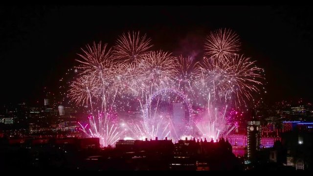 London New Year Fireworks Display