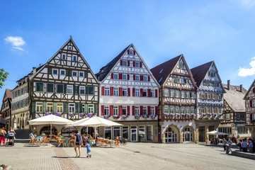 Herrenberg, Marktplatz und Stiftskirche 