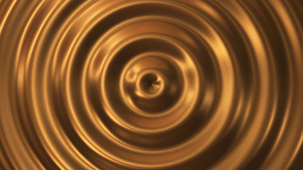 3d render Abstract circle ripple gold 3d wave