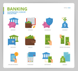 Banking icon set