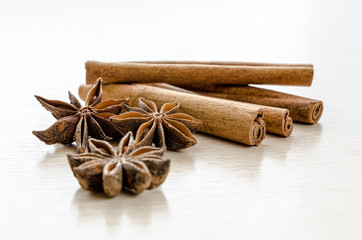 cinnamon sticks and star anise