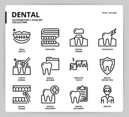 Dental icon set