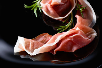 Prosciutto with rosemary.