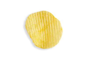 potato chip isolated on white background with clipping path
