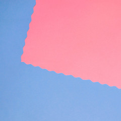 Lovely paper background with openwork edge for design. Blue and pink.