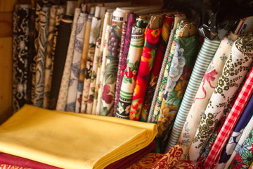 Fabric stack of assorted patterns for sewing and quilting!