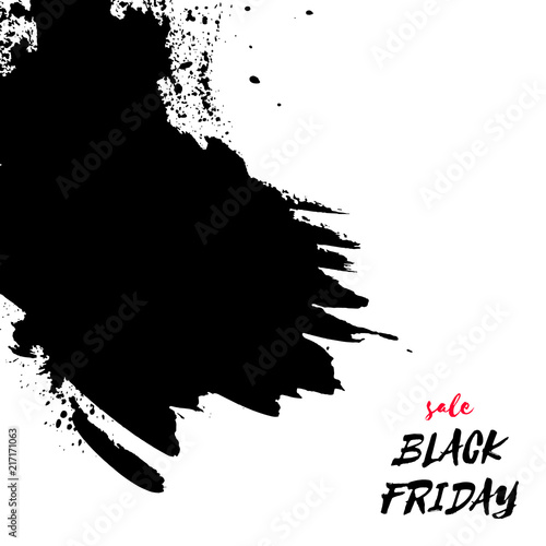 Black Friday Sale Watercolor Vector Texture Background