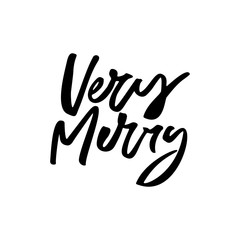 Very Merry Christmas Lettering