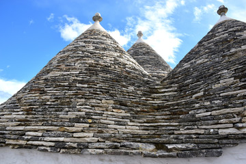 Alberobello close up roofs trulli