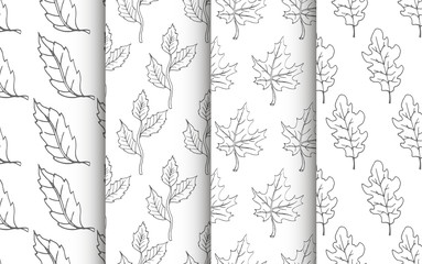 Set of vector patterns with leaves