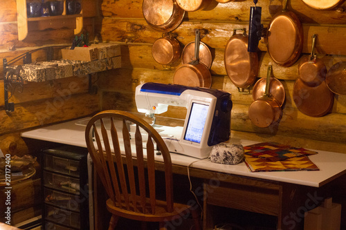 Rustic Sewing And Cutting Stations For Quilting And Other