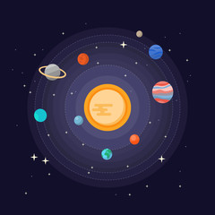 Solar system vector illustration © VectorMine