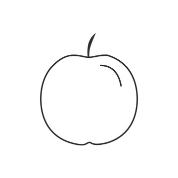 Apple icon in black flat outline design