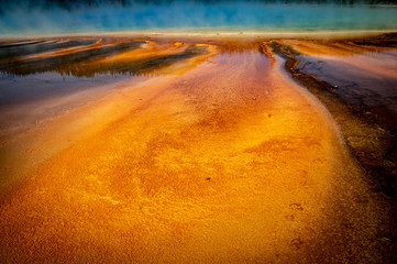 Grand Prismatic Spring detail, Yellowstone National Park