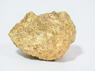 macro Gold ore in the boulder , precious stone