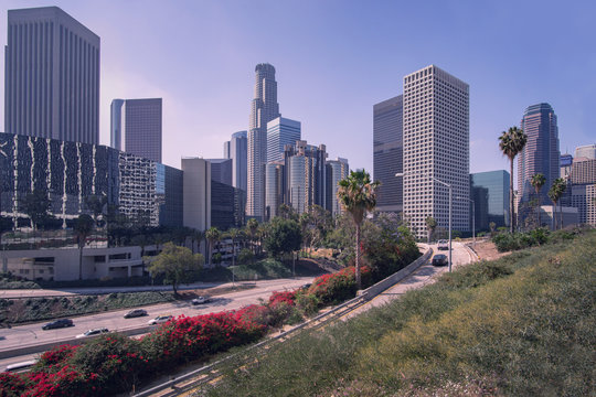 Downtown, LA Los Angeles, California  skyline.