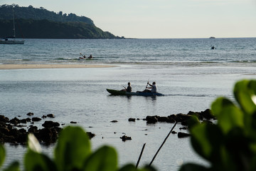 people kayaking at the beach, island, thailand