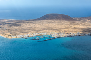 View of Graciosa Island in Lanzarote, Spain