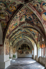 Cathedral of Brixen, South Tyrol. Frescoes in the cloister.