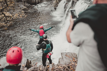 cliff jumping coasteering wales river